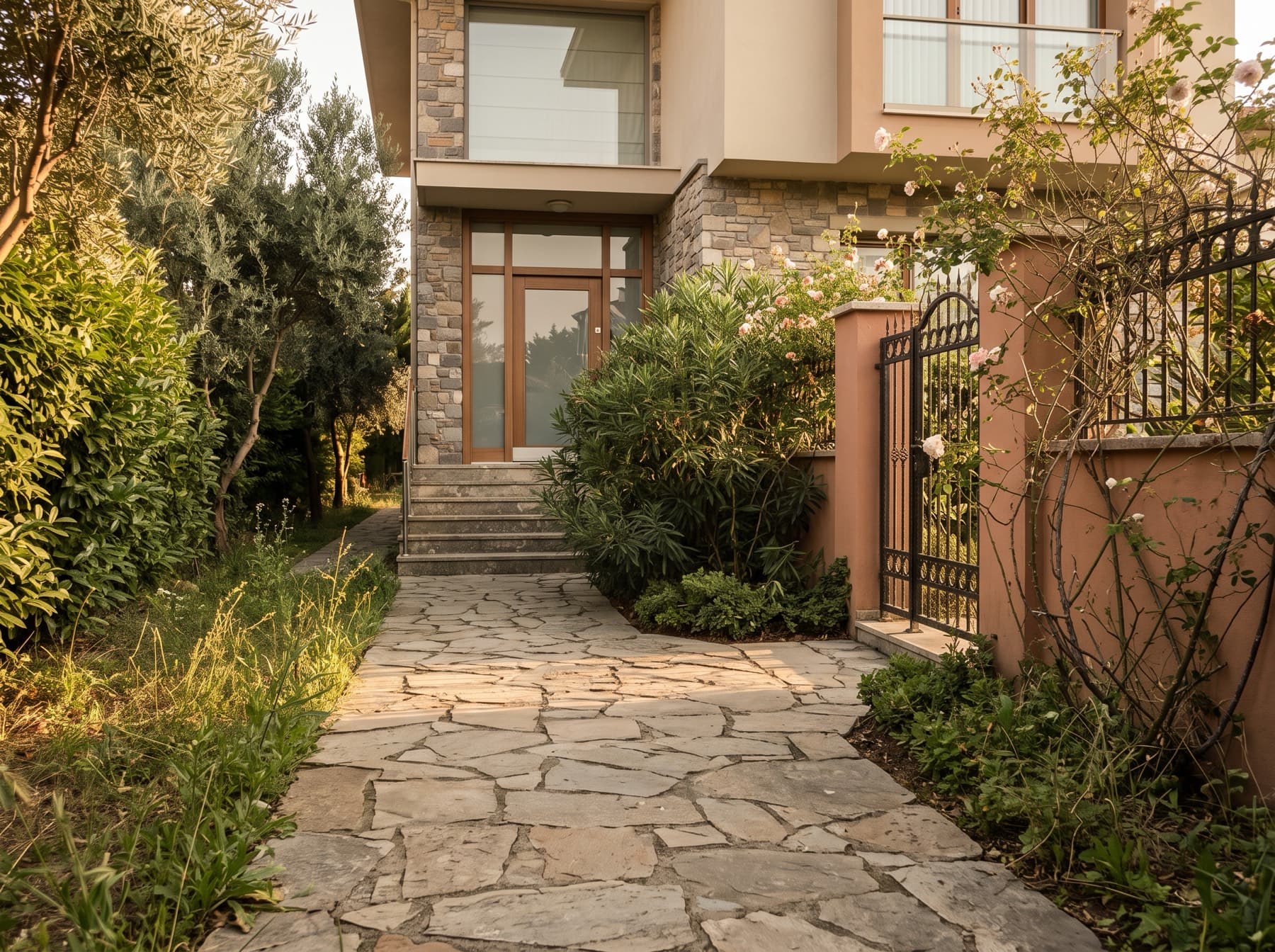 Giriş bahçesi düzenlemesi — bakım sonrası